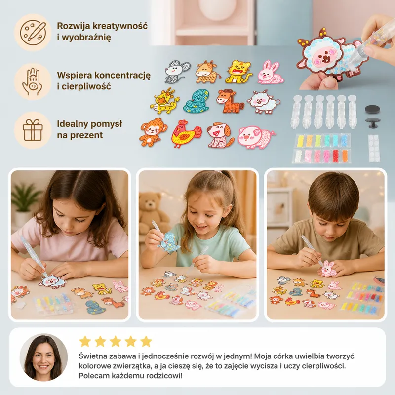 Комплект за направа на стикери с мъниста за деца — снимка 3