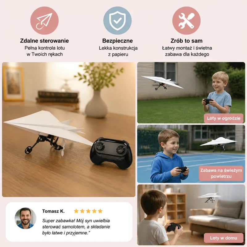 Комплект DIY за хартиени самолети с дистанционно управление — снимка 3