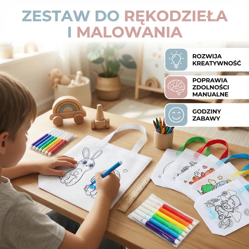 Комплект за ръкоделие и рисуване с цветни моливи — снимка 2