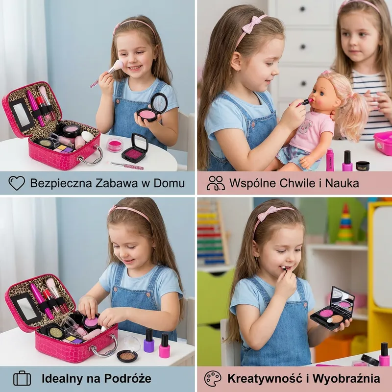 Комплект детска козметика за момичета с чантичка — снимка 4