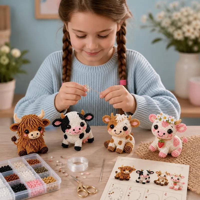 Комплект DIY за 3D животинки от мъниста за начинаещи — снимка 7