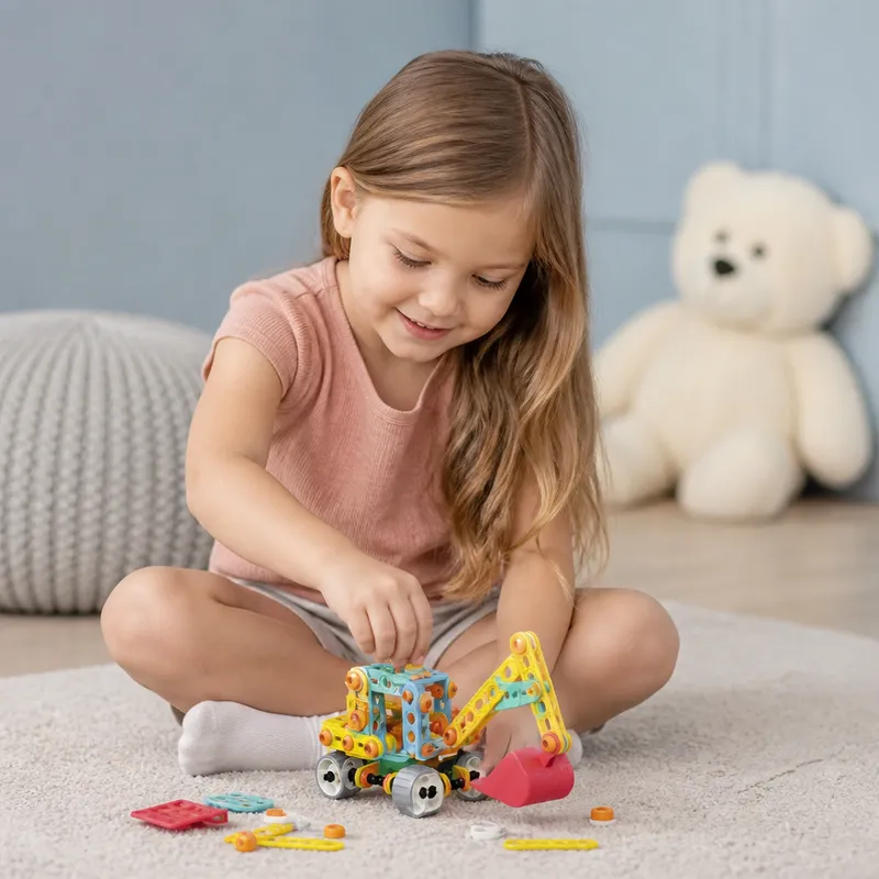 STEM конструктор 9 в 1 със строителни машини — снимка 2