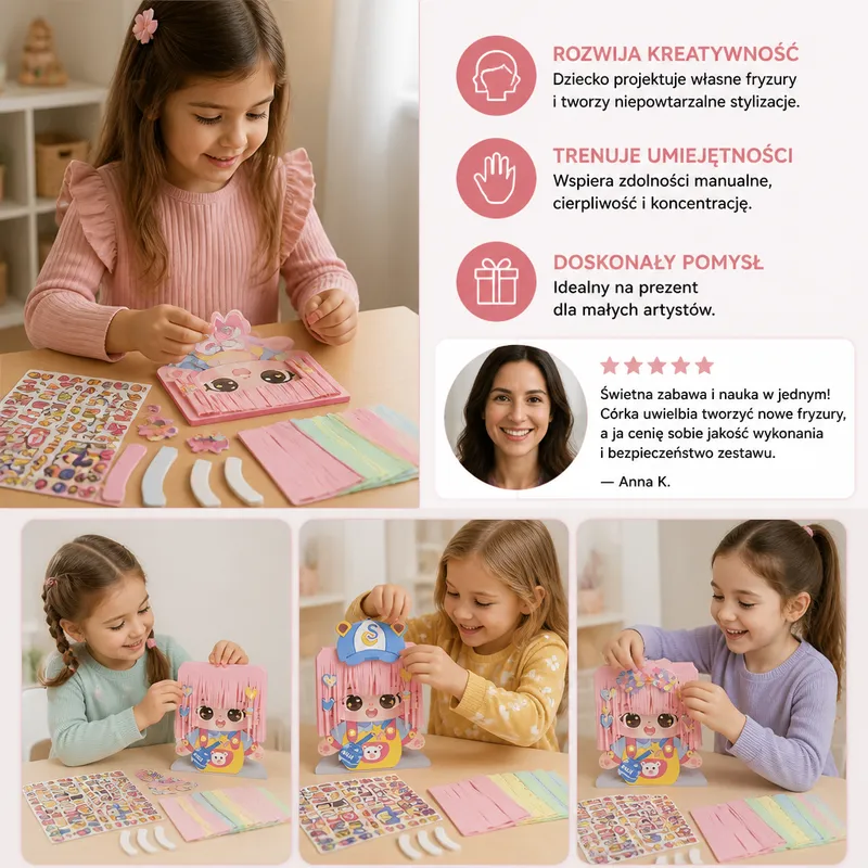 Творчески DIY комплект малък фризьор за деца — снимка 4