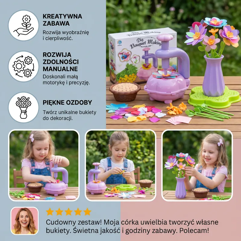 Творчески комплект за букети с преса за цветя — снимка 3