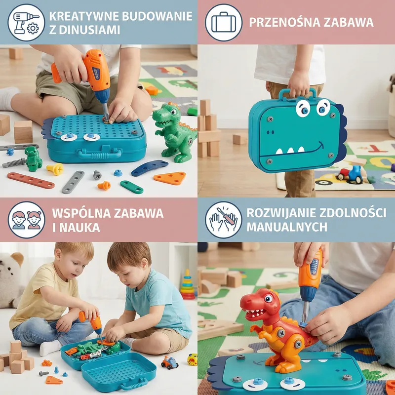 Комплект инструменти за деца с динозавър — снимка 2