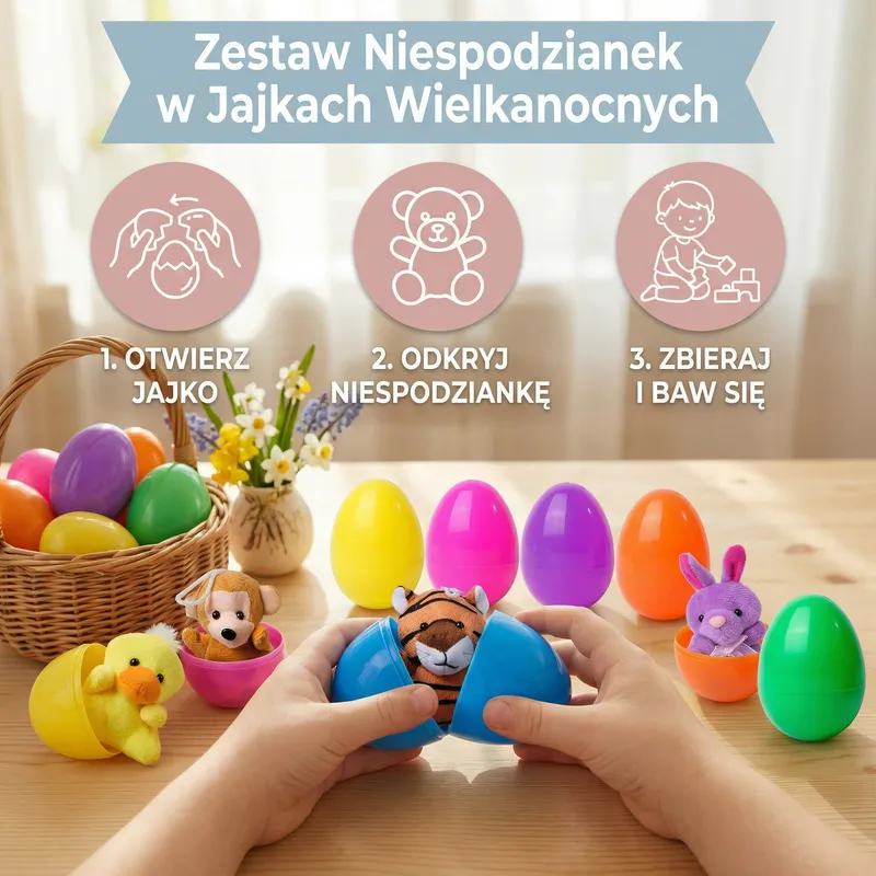 Комплект великденски яйца изненада с плюшени играчки — снимка 2