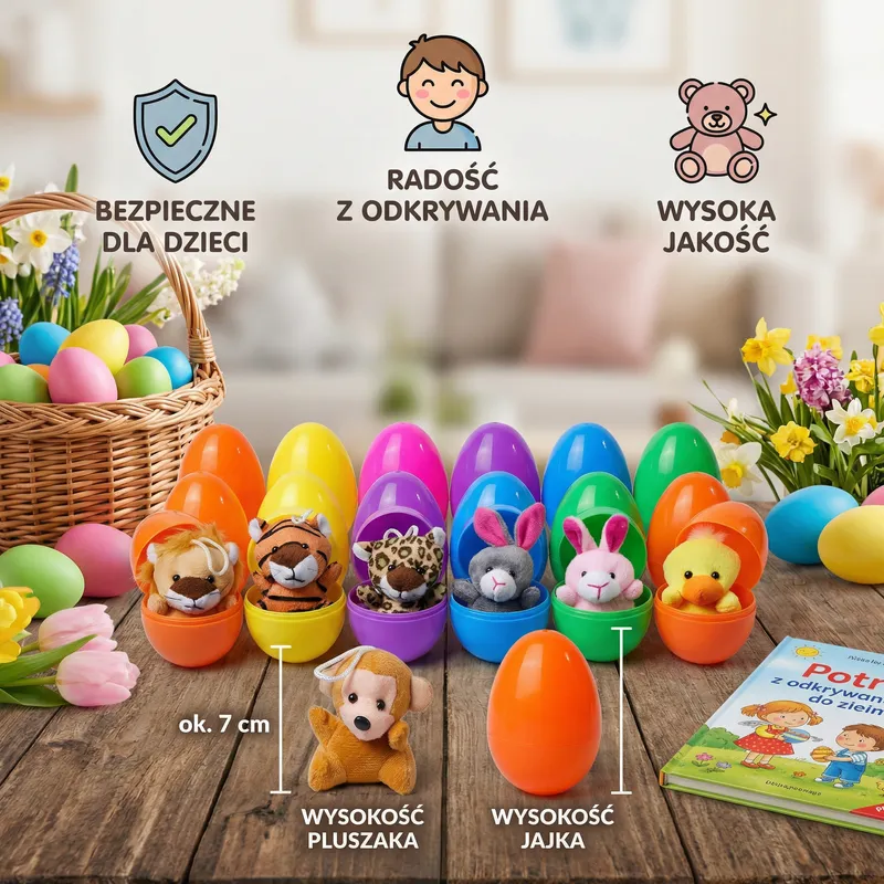 Комплект великденски яйца изненада с плюшени играчки — снимка 4