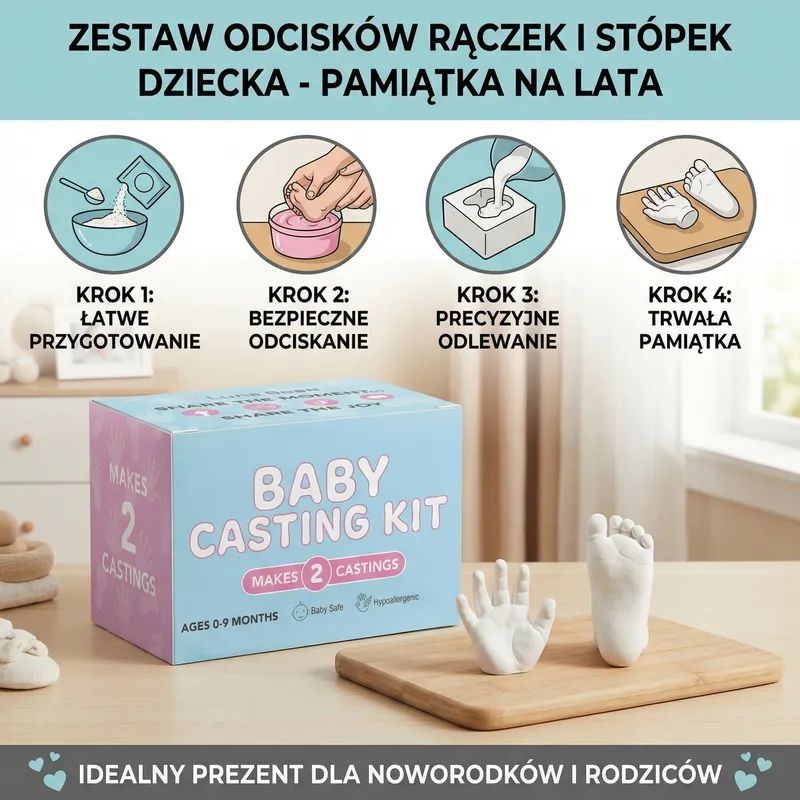 Комплект за отпечатъци на ръчички и крачета за спомен — снимка 2