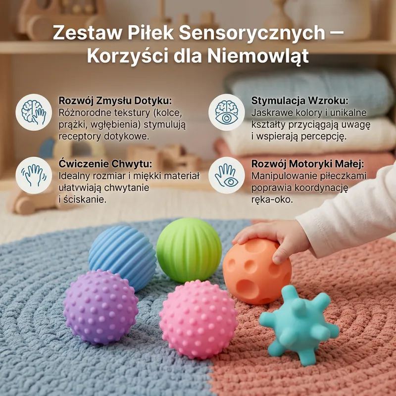 Комплект сензорни топки с текстура за бебета — снимка 2