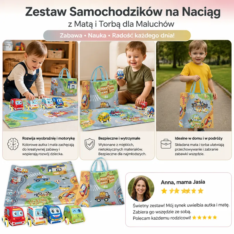 Комплект колички с навиване, сгъваема постелка и чанта — снимка 3